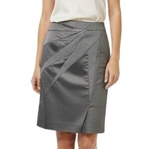 DStudio Midi Skirt Women's Black Pleated Paneled Asymmetrical Paneled Textured 8